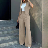 Stella - Elegant stylish sleeveless blazer and pants set
