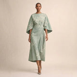 CLEMENTINE | Airy Floral Midi Dress with Sculpted Waist