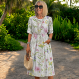 Greta | Floral Trapeze Dress for Summer