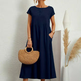 HEIKE | ELEGANT MIDI DRESS WITH A CLASSIC FLOW