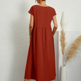 HEIKE | ELEGANT MIDI DRESS WITH A CLASSIC FLOW