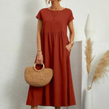HEIKE | ELEGANT MIDI DRESS WITH A CLASSIC FLOW