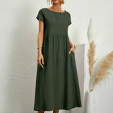 HEIKE | ELEGANT MIDI DRESS WITH A CLASSIC FLOW