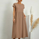 HEIKE | ELEGANT MIDI DRESS WITH A CLASSIC FLOW