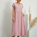 HEIKE | ELEGANT MIDI DRESS WITH A CLASSIC FLOW