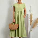 HEIKE | ELEGANT MIDI DRESS WITH A CLASSIC FLOW