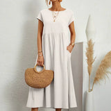 HEIKE | ELEGANT MIDI DRESS WITH A CLASSIC FLOW