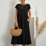 HEIKE | ELEGANT MIDI DRESS WITH A CLASSIC FLOW