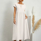 HEIKE | ELEGANT MIDI DRESS WITH A CLASSIC FLOW