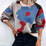 Liselotte - Cozy Oversized Floral Print Sweater