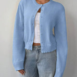 Loretta - Elegant Short Knitted Cardigan with Buttons