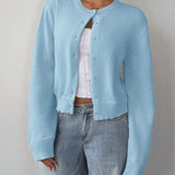 Loretta - Elegant Short Knitted Cardigan with Buttons