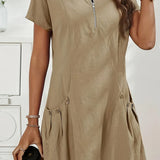 MARIELLA | Elegant Summer Dress with Chic Zip, Functional Pockets, and All-Day Comfort