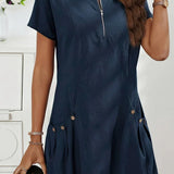 MARIELLA | Elegant Summer Dress with Chic Zip, Functional Pockets, and All-Day Comfort