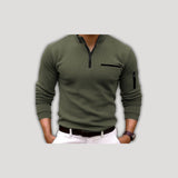 Dan | Long Sleeve Polo Shirt with Zip