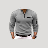Dan | Long Sleeve Polo Shirt with Zip