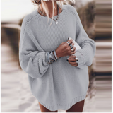 Caren - Oversized Batwing Sleeve Knit Sweater
