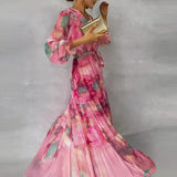 LUCIA | Adjustable Floral Print Maxi Dress for Summer