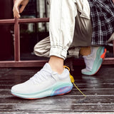 Men’s Summer Running Sneakers | Knit, Air Cushion Heel