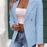 Danaya - Elegant stylish double breasted pockets vintage blazer