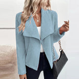 Jelly - Stylish waffle knitted blazer jacket