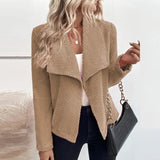 Jelly - Stylish waffle knitted blazer jacket