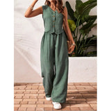 Women's Summer Co-Ord Set | Sleeveless, Wide Leg