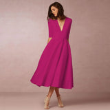 Women's Elegant A-Line Party Dress | Midi