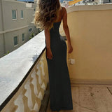 Women's Elegant Summer Maxi Dress | Sleeveless, Square Neck