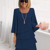 Elise | Graceful Ruffled Dress with Fluid Silhouette