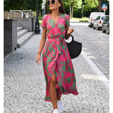 Women's Boho Wrap Summer Dress | Midi