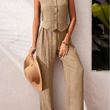 Women's Summer Co-Ord Set | Sleeveless, Wide Leg