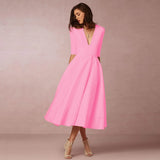 Women's Elegant A-Line Party Dress | Midi