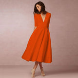 Women's Elegant A-Line Party Dress | Midi