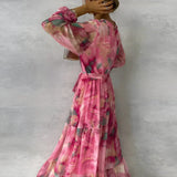 LUCIA | Adjustable Floral Print Maxi Dress for Summer