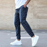 Men's Casual Joggers | Checkered, Tapered Fit
