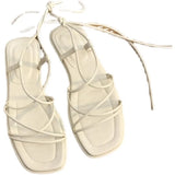 Women’s Summer Strappy Sandals | Lace-Up, Square Toe