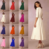 Women's Elegant A-Line Party Dress | Midi