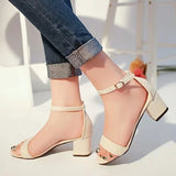 Women’s Summer Block Heel Sandals | Minimalist, Ankle Strap