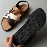 Men’s Summer Leather Sandals | Multi-Strap, Arch Support