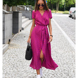 Women's Boho Wrap Summer Dress | Midi