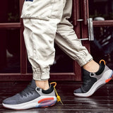 Men’s Summer Running Sneakers | Knit, Air Cushion Heel