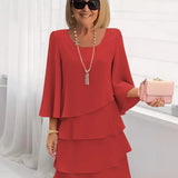 Elise | Graceful Ruffled Dress with Fluid Silhouette