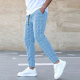 Men's Casual Joggers | Checkered, Tapered Fit