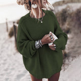 Caren - Oversized Batwing Sleeve Knit Sweater