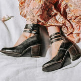 Women's Vintage Summer Heels | Ankle Strap, Closed Toe