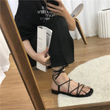Women’s Summer Strappy Sandals | Lace-Up, Square Toe