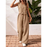 Women's Summer Co-Ord Set | Sleeveless, Wide Leg