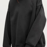 Verosha - Relaxed Fit Oversized Crew Neck Sweatshirt