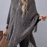 Quincy - Chic Batwing Sleeve Poncho Sweater